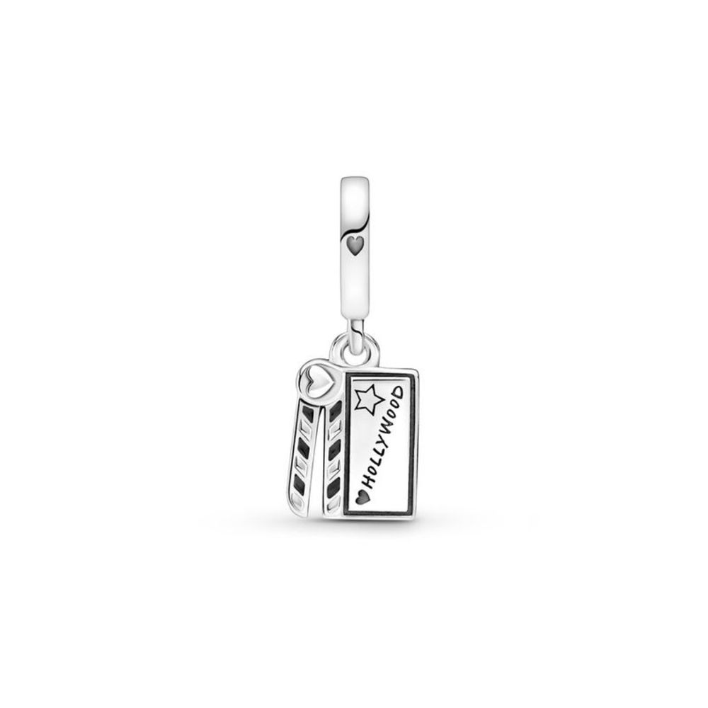 Pandora Silver Enamel Movie Clapperboard Dangle Charm - Picture 2 of 4
